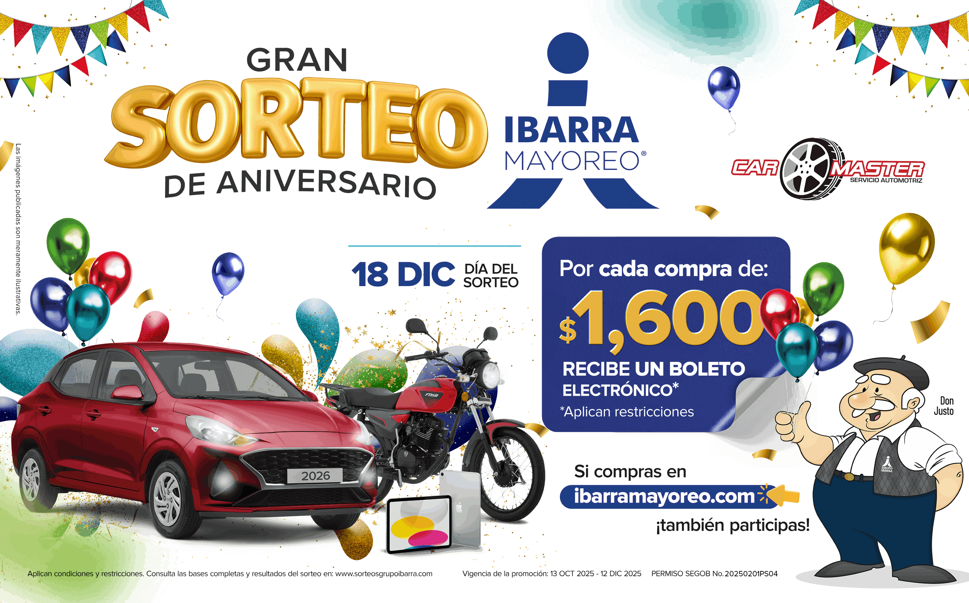 Gran sorteo de aniversario 2025 - Ibarra Mayoreo