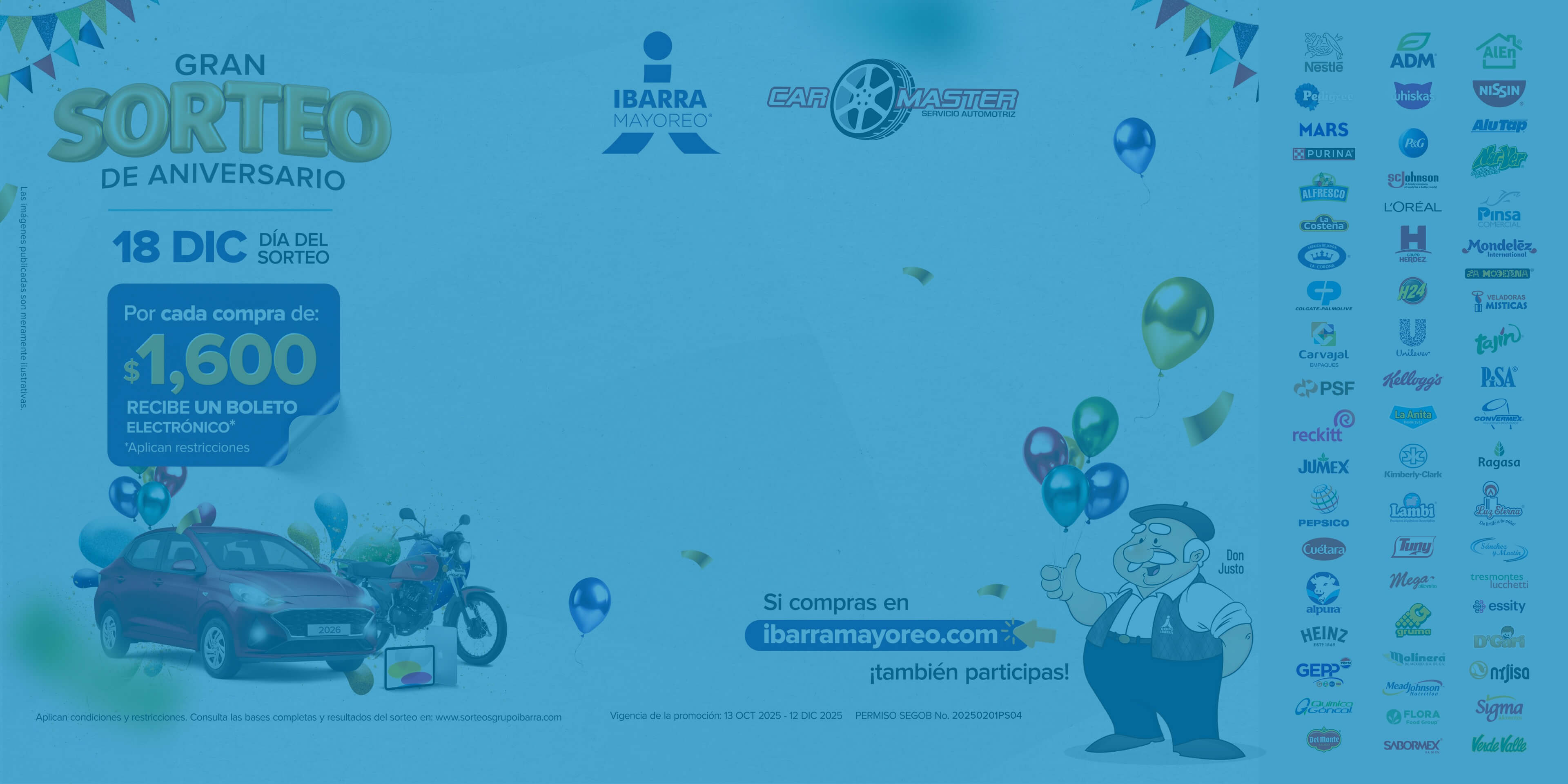Gran sorteo de aniversario 2025 - Ibarra Mayoreo