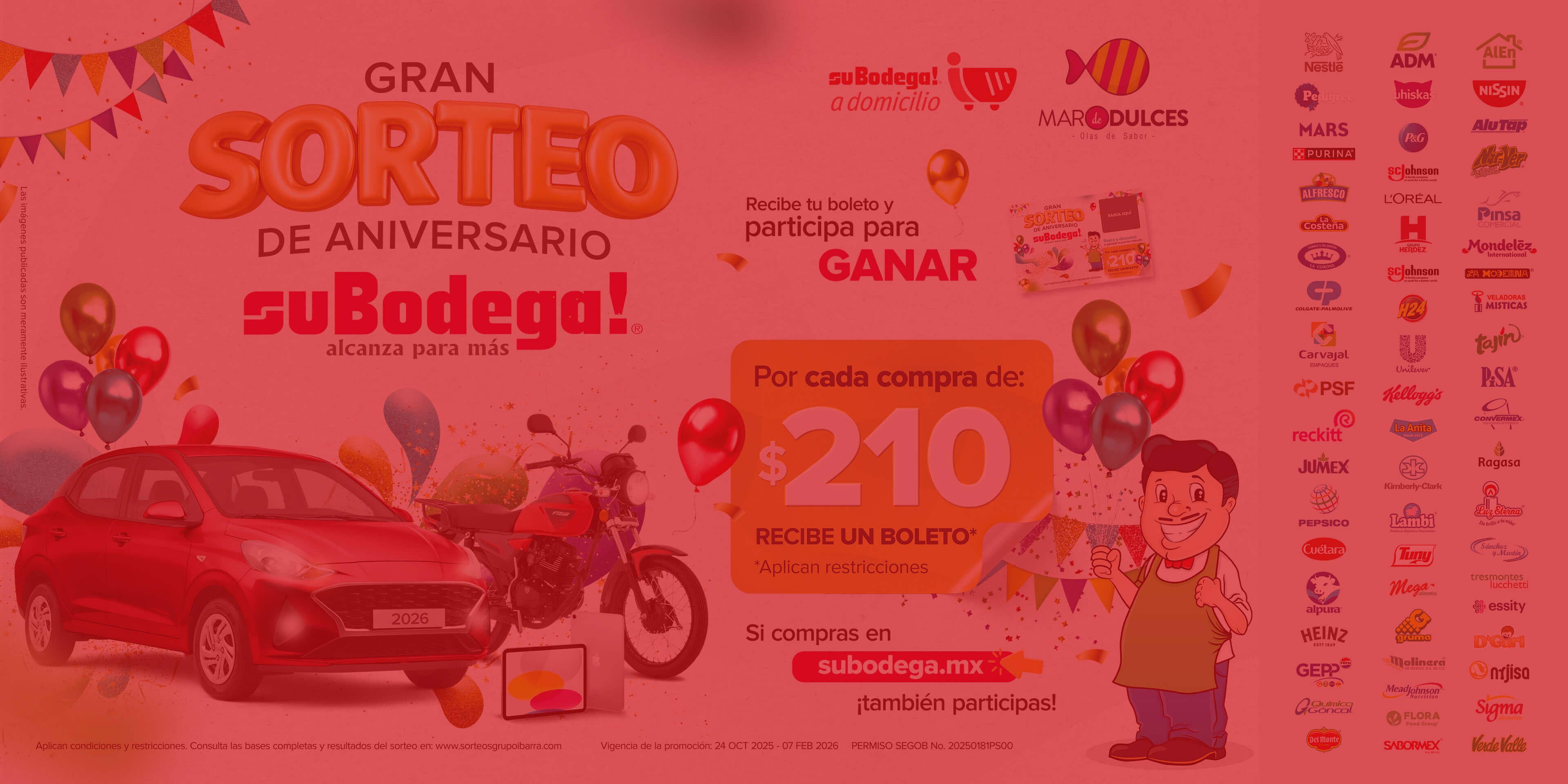 Gran sorteo de aniversario 2025 - suBodega!